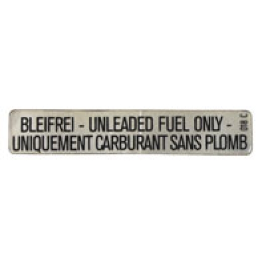 Unleaded Fuel Sticker