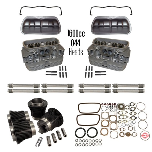 1600cc Twin Port Top End Rebuild Kit - With 044 Heads