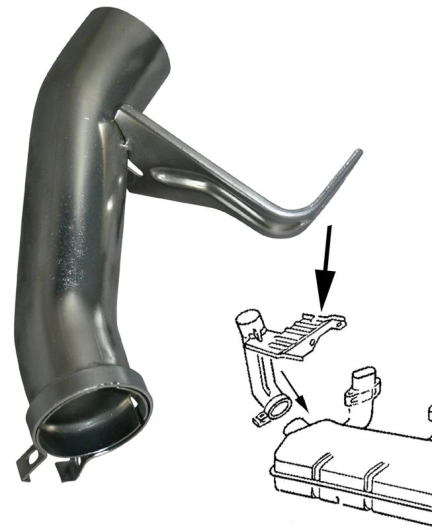 Heat Exchanger Elbow - Right - Type 4 Engines