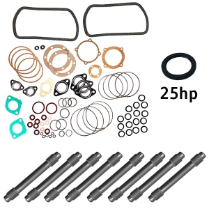 Engine Gasket Kit Pushrod Tube And Main Oil Seal Bundle Kit - 25HP Type 1 Engines