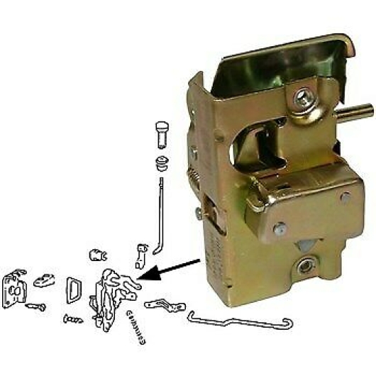 **NCA** Beetle Door Lock Mechanism - 1968-79 - Right (Second Hand)