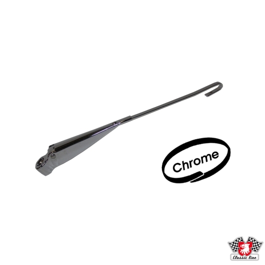 Beetle Wiper Arm - Left - 1965-79 (Exposed Nut Style) - Chrome
