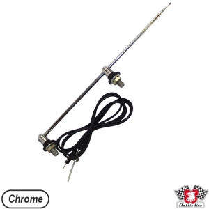 Dual Side Mount Aerial With Chrome Mounts