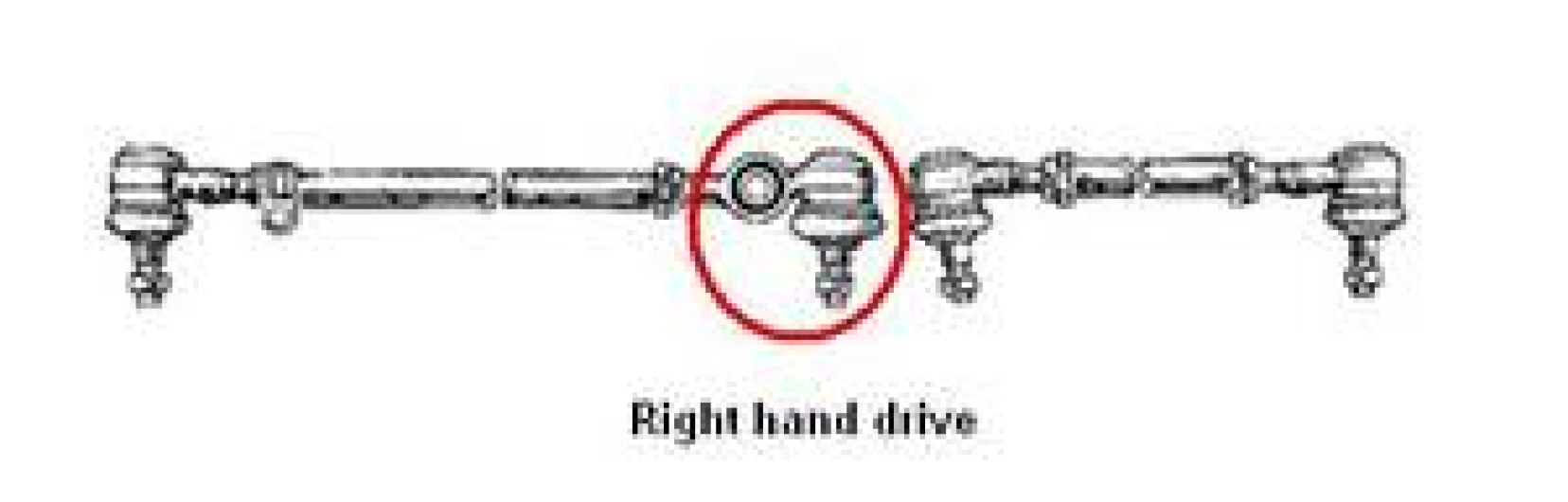 Tie Rod End With Steering Damper Hole Eyelet (Long Rod Inner) - 1962-67 - T1, T3, KG