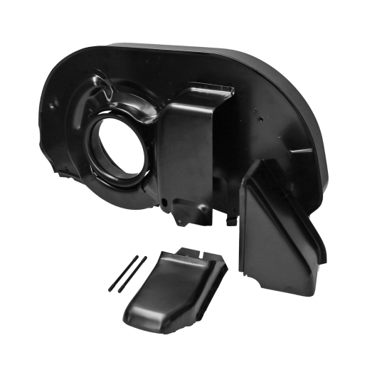 OE Style Black Twin Port Fanshroud Without Air Outlets - For Type 4 Oil Cooler Fitment