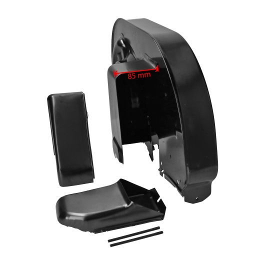 OE Style Black Twin Port Fanshroud Without Air Outlets - For Type 4 Oil Cooler Fitment