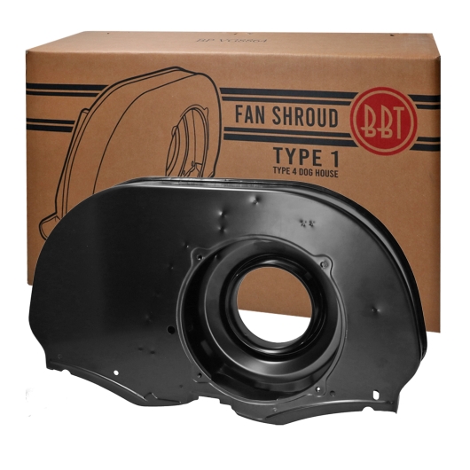 OE Style Black Twin Port Fanshroud Without Air Outlets - For Type 4 Oil Cooler Fitment