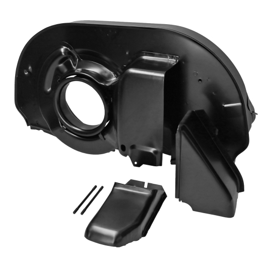 OE Style Black Twin Port Fanshroud With Air Outlets - For Type 4 Oil Cooler Fitment