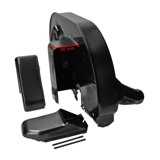 OE Style Black Twin Port Fanshroud With Air Outlets - For Type 4 Oil Cooler Fitment