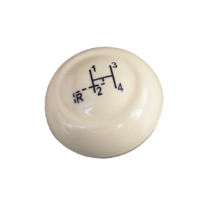 10mm Thread Ivory Gear Knob With Shift Pattern - Pre 1960