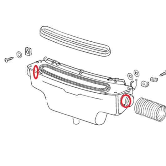 VW Beetle Under Bonnet Air Box Foam Gaskets