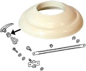 Ivory Window Winder Escutcheon (Also Door Handle Escutcheon) - T1 (1950-55)