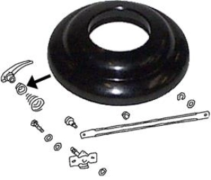 Black Window Winder Escutcheon (Also Door Handle Escutcheon) - T1 (1950-55)