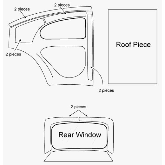 Beetle Headliner Padding Kit - 11 Pieces