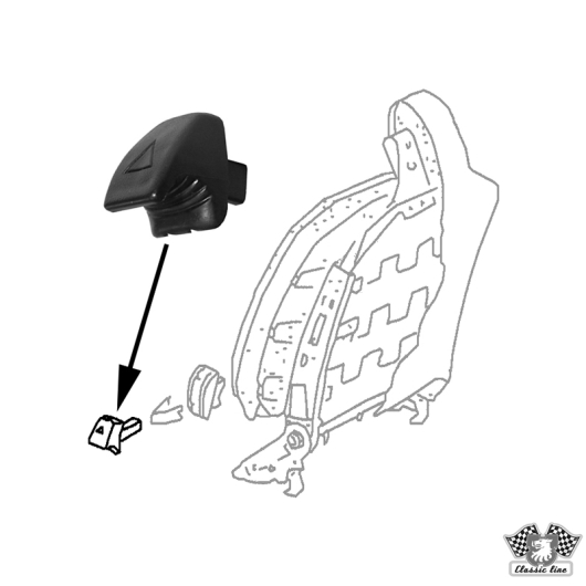 T1,T25,G1 Front Seat Tilt Lever Knob (Square Hook Type)