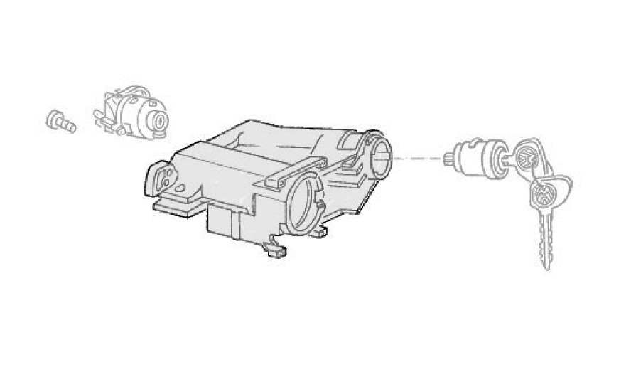 Beetle Steering Lock Housing - 1974-79 - Second Hand