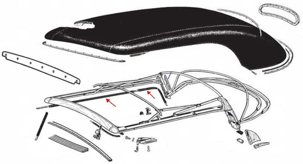 Beetle Cabriolet Side Window Frame Seal