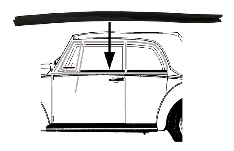 Beetle Cabriolet Inner Scraper - 1965-79