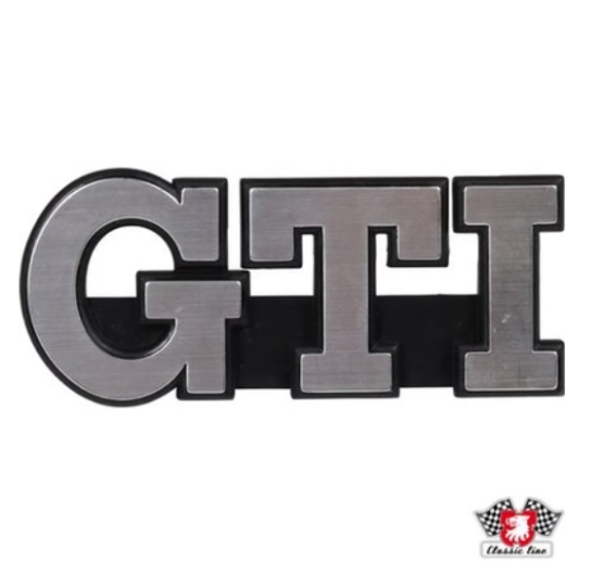 G2 Front Grille GTI Badge (Brushed Chrome) - 1988-92