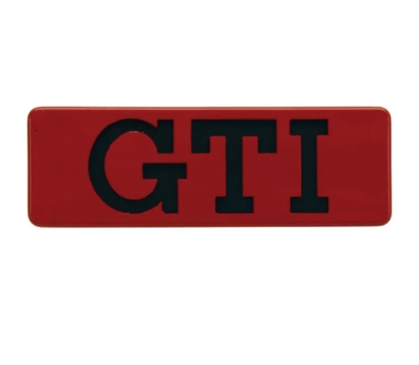 G2 Side Trim GTI Badge (Black Text On Red Surround) - 1989-92