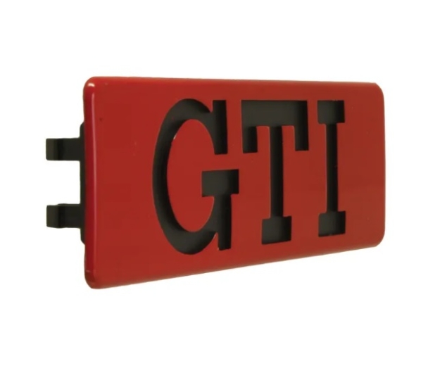 G2 Side Trim GTI Badge (Black Text On Red Surround) - 1989-92