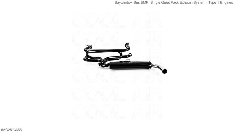 **NCA** Baywindow Bus EMPI Single Quiet Pack Exhaust System - Type 1 Engines