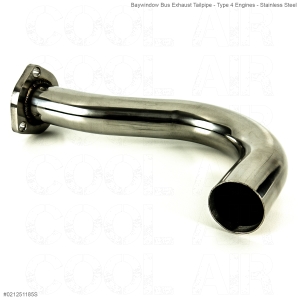 Baywindow Bus Exhaust Tailpipe - Type 4 Engines - Stainless Steel