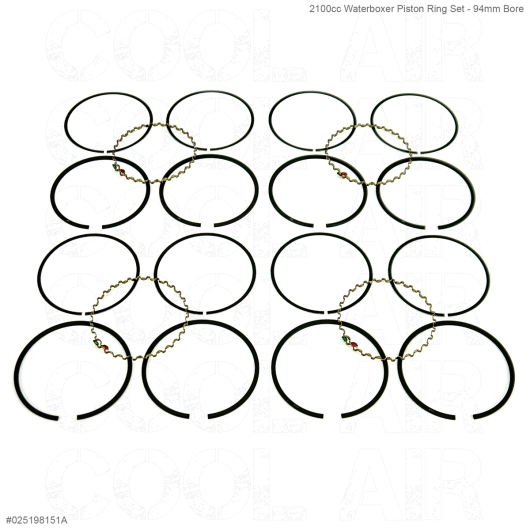 2100cc Waterboxer Piston Ring Set - 94mm Bore