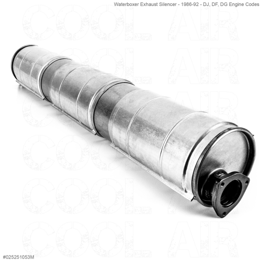 Type 25 Stainless Exhaust Silencer - 1986-92 - Waterboxer (DJ, DF, DG Engine Codes)