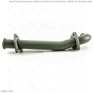 Type 25 Syncro Exhaust Pipe - Silencer To Cast Elbow On Left Hand Side - 1986-92 - DJ, DG Engine Codes