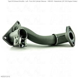 Type 25 Exhaust Knuckle - Left - From 4th Cylinder Silencer - 1983-85 - Waterboxer (DF, DG Engine Codes)