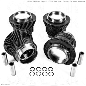 Beetle 1200cc Barrel And Piston Kit - 77mm Bore - For 90mm Bore Case