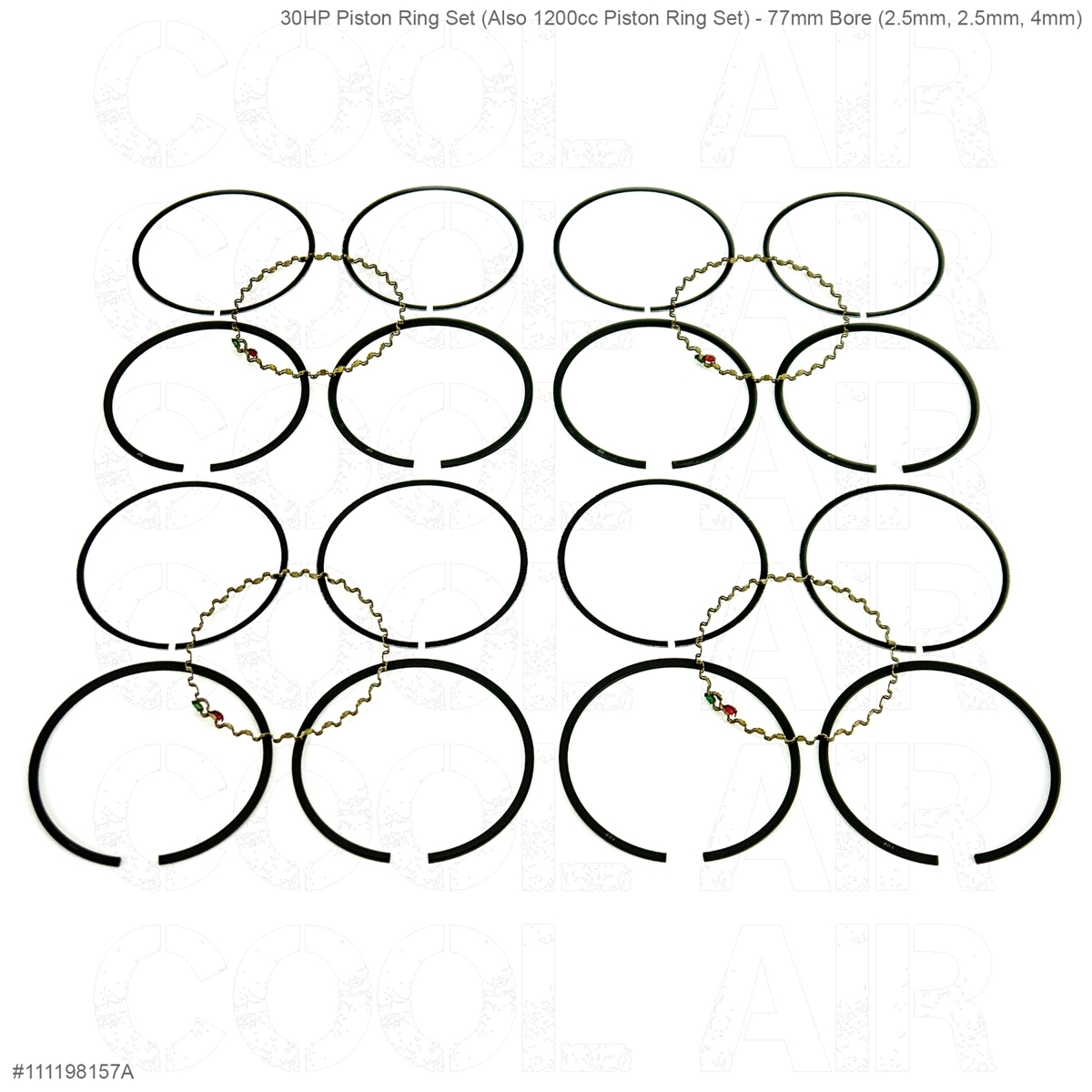 30HP+1200cc Piston Ring Set - 77mm Bore (2.5mm, 2.5mm, 4mm)