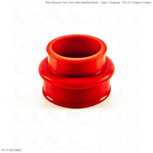 Red Silicone Twin Port Inlet Manifold Boot - Type 1 Engines, T25 (CT Engine Codes)
