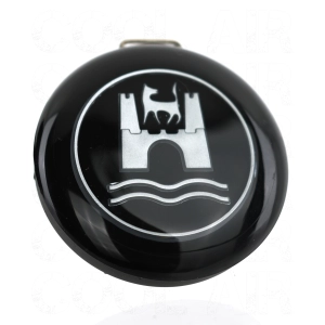 Splitscreen Bus Steering Wheel Horn Push - Black With Silver Wolfsburg Logo