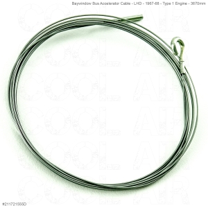 Baywindow Bus Accelerator Cable - LHD - 1967-68 - Type 1 Engine - 3670mm