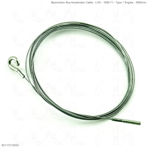 Baywindow Bus Accelerator Cable - LHD - 1968-71 - Type 1 Engine - 3680mm - Top Quality