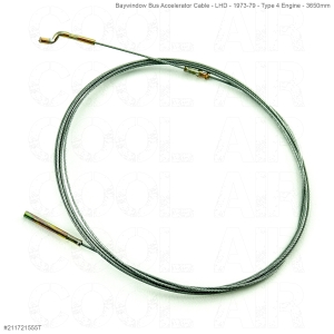 Baywindow Bus Accelerator Cable - LHD - 1973-79 - Type 4 Engine - 3650mm