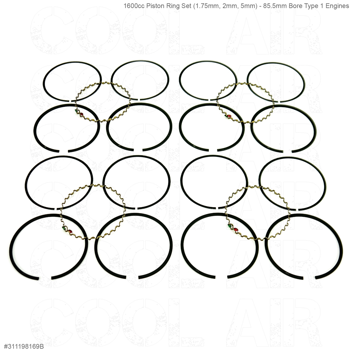 1600cc Piston Ring Set (1.75mm, 2mm, 5mm) - 85.5mm Bore Type 1 Engines