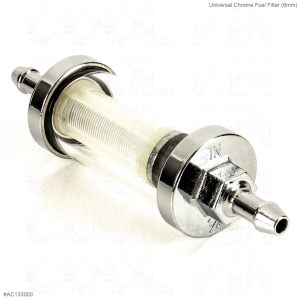 Universal Chrome Fuel Filter (6mm)