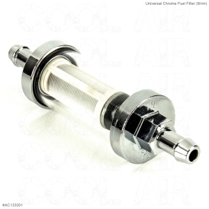 Universal Chrome Fuel Filter (8mm)