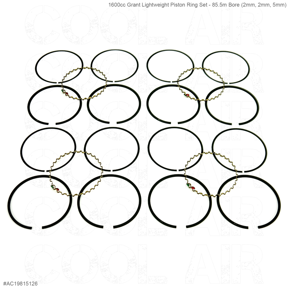 1600cc Grant Lightweight Piston Ring Set - 85.5mm Bore (2mm, 2mm, 5mm)