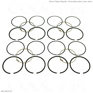 Beetle 1641cc Piston Ring Set - 87mm Bore (2mm, 2mm, 5mm)