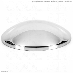 Chrome Babymoon Hubcap (Plain Domed) - Small 5 Stud