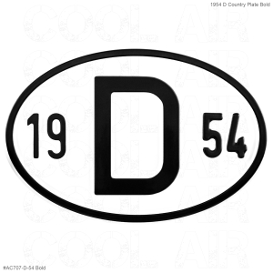 1954 D Country Plate