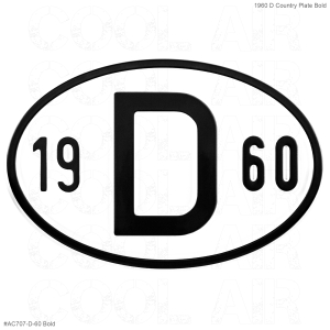 1960 D Country Plate