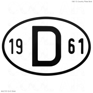 1961 D Country Plate
