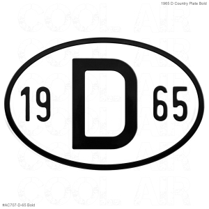 1965 D Country Plate