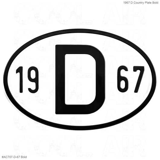 1967 D Country Plate