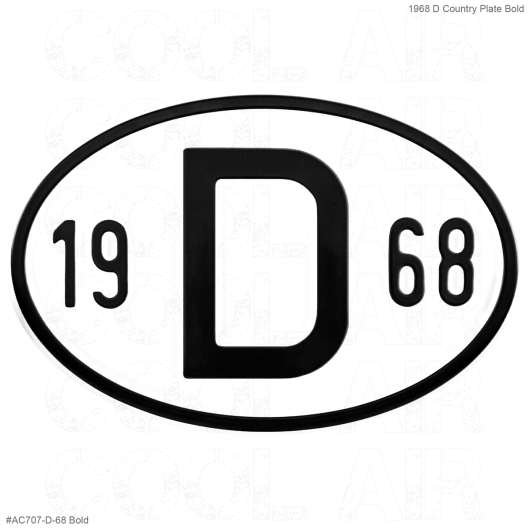 1968 D Country Plate